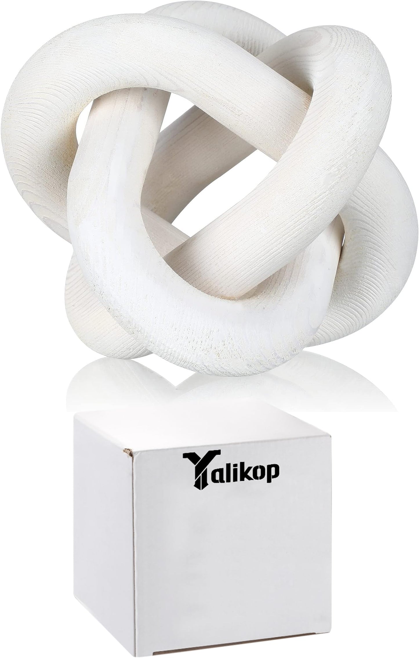 Yalikop Wood Knot Decor, White