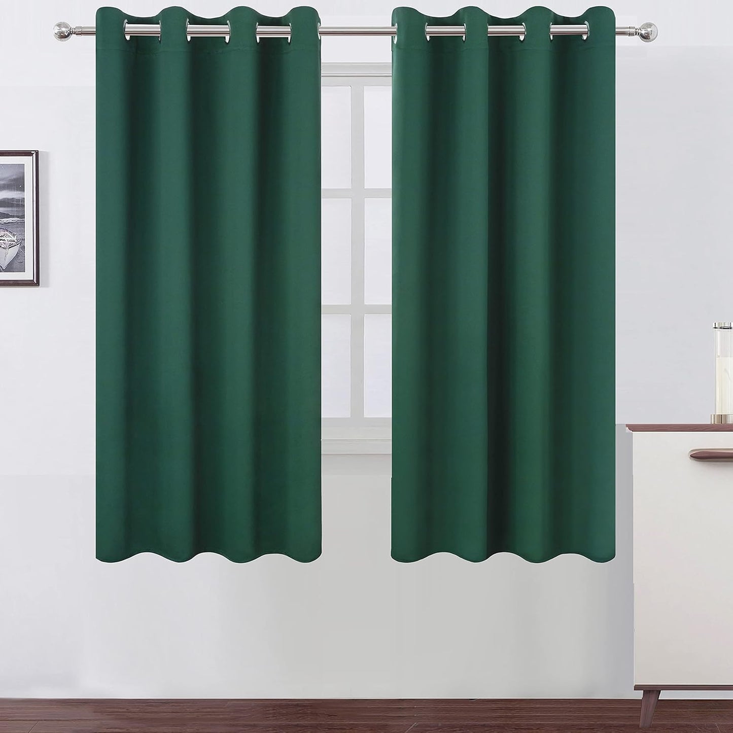 LEMOMO Blackout Curtains 52x84" Black, 2 Panels