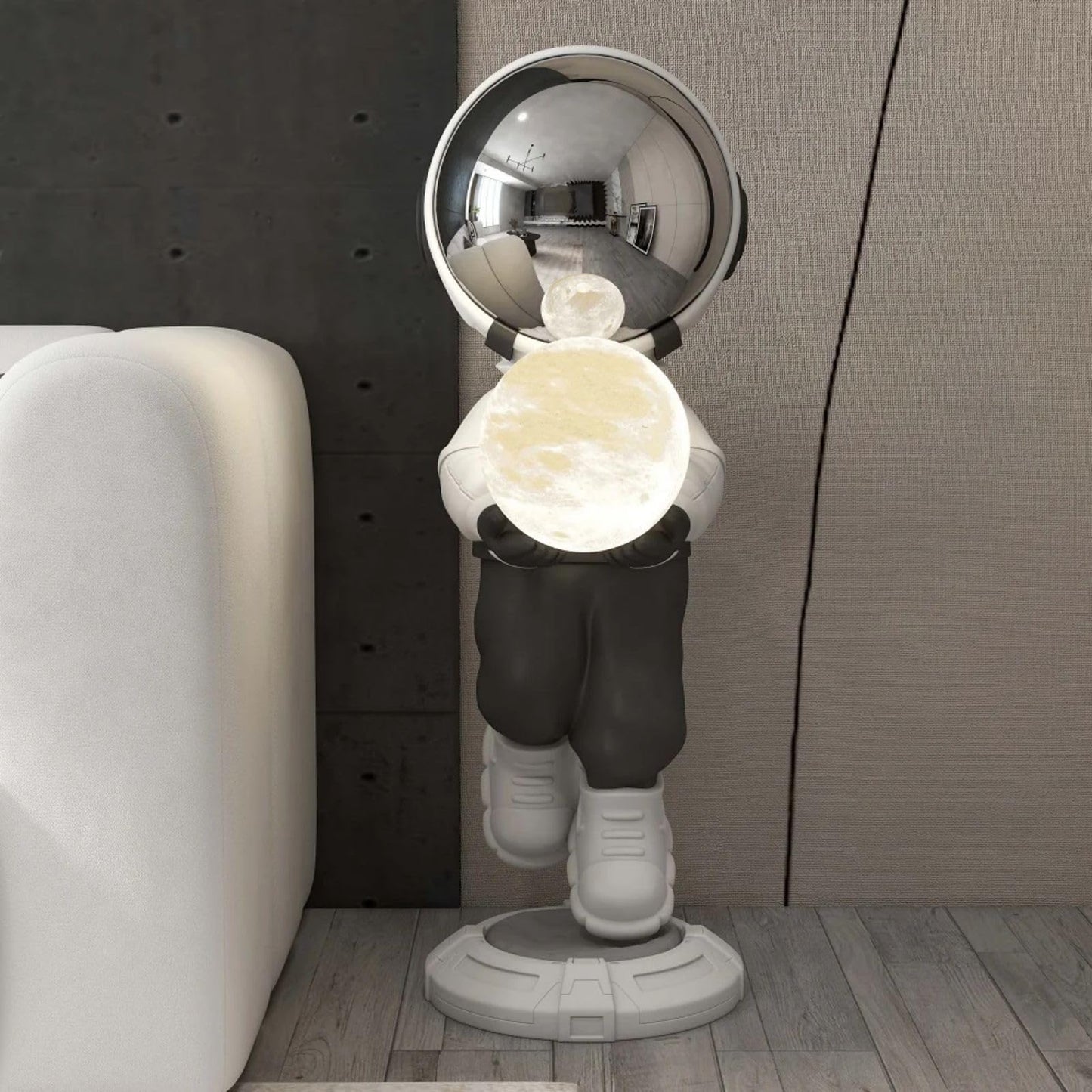 Gold Astronaut Floor Statue