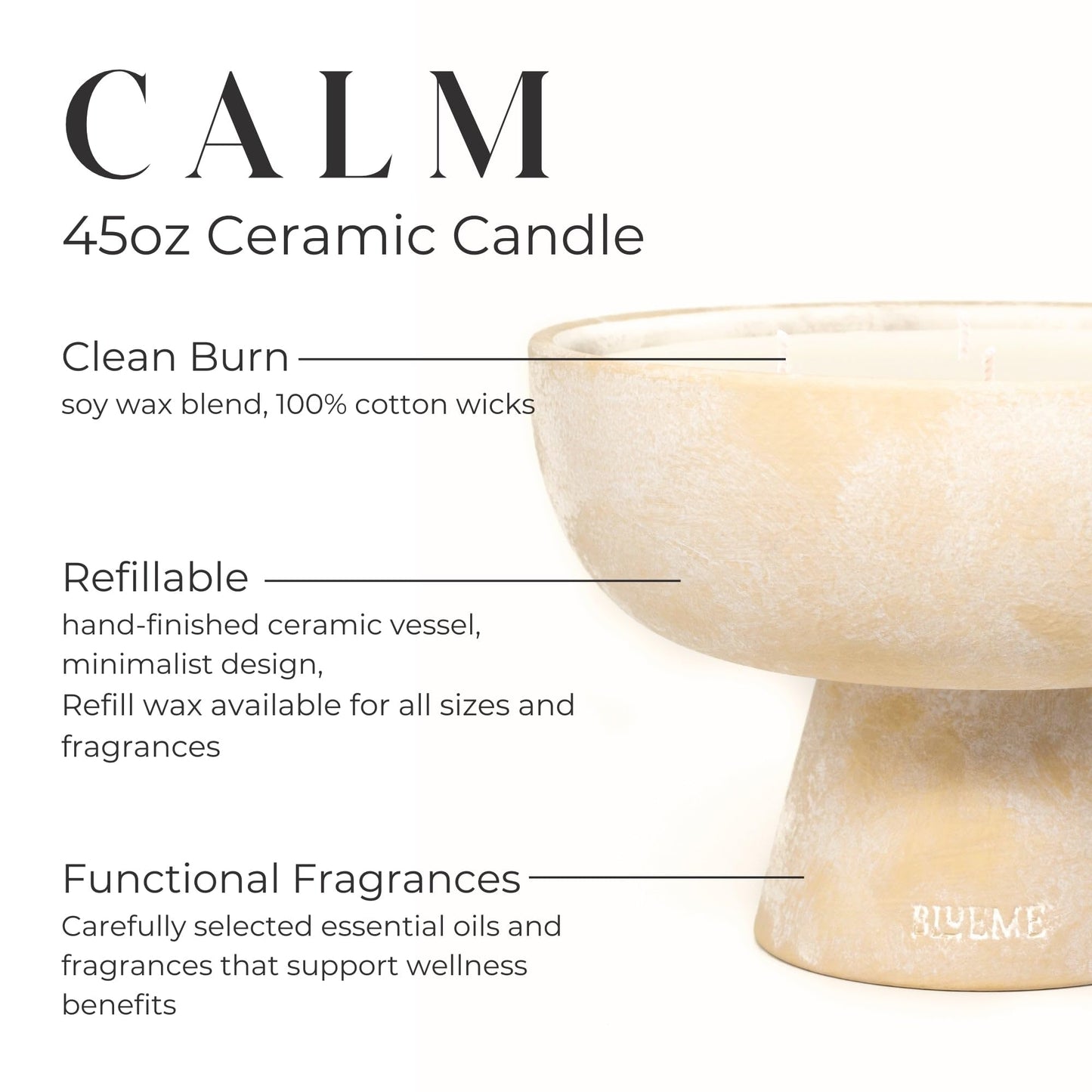 BLUEME 6-Wick Bergamot & Musk Candle