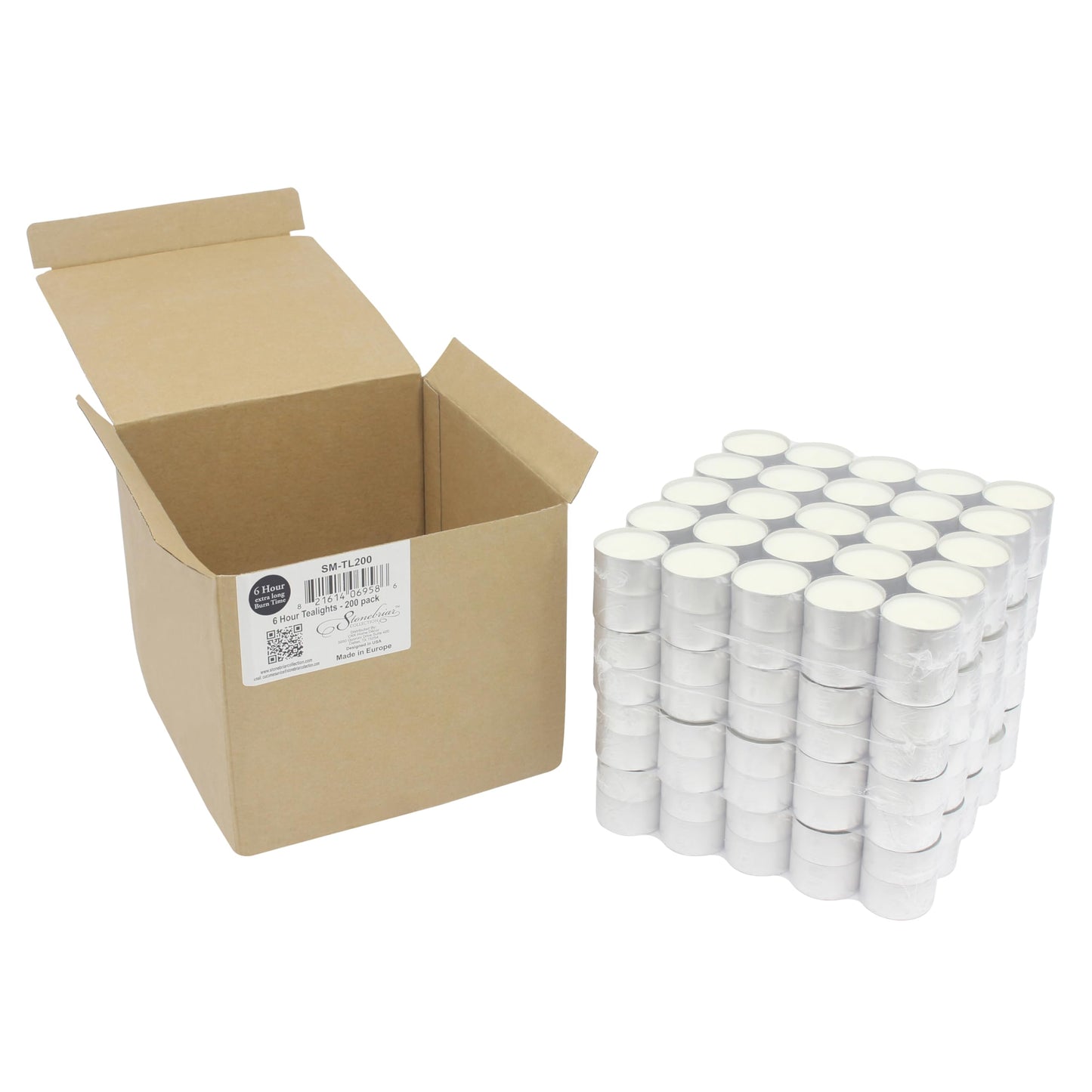 Stonebriar Unscented Long Burning White Tealight Candles