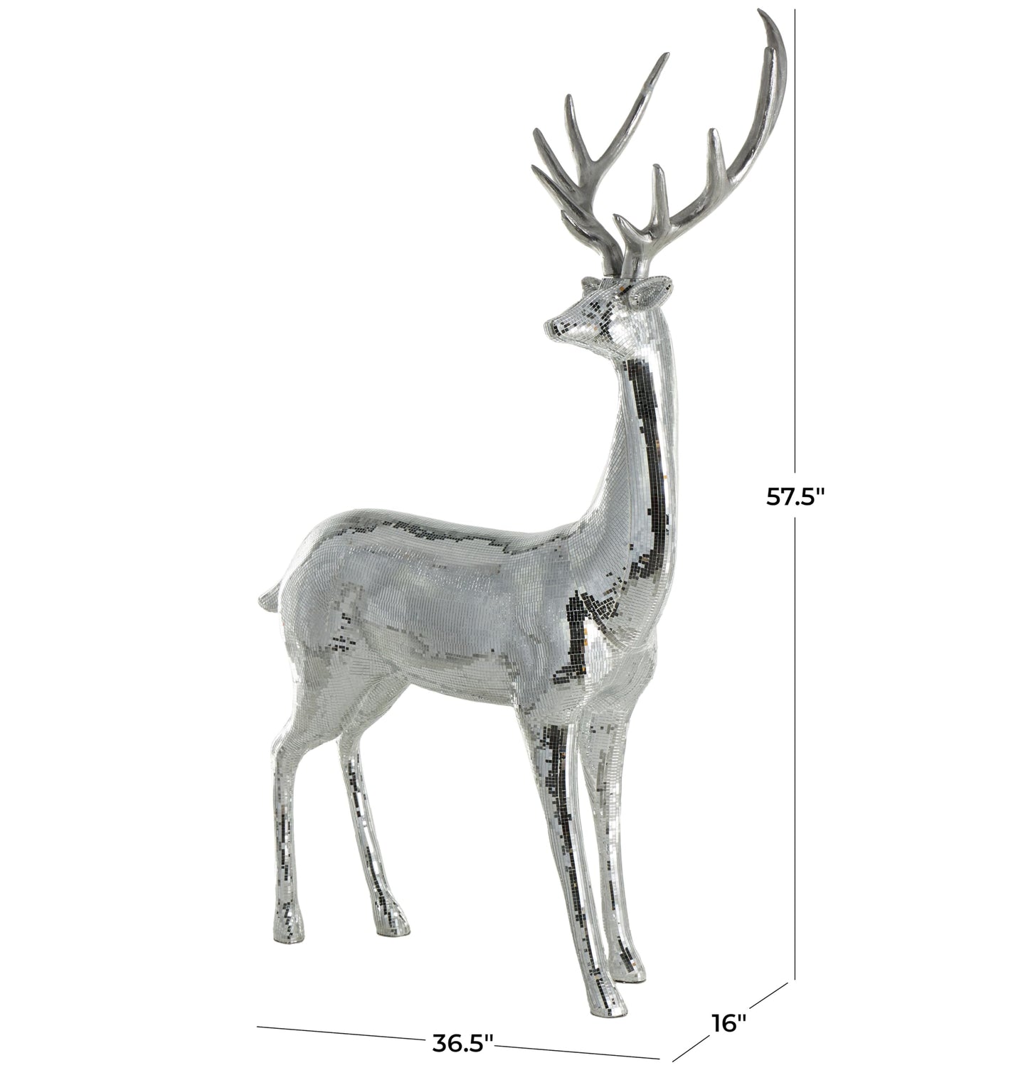Deco 79 Copper Reindeer Statue 56"