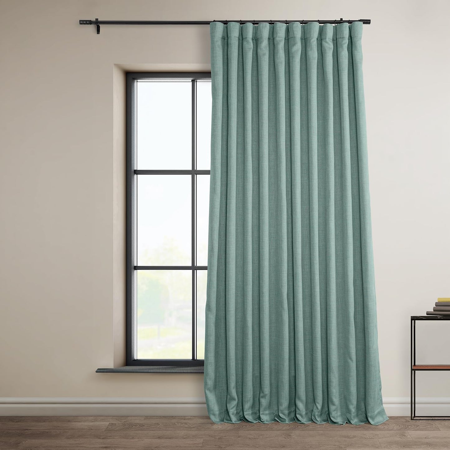 HPD Faux Linen Curtain 100x96" Birch, 1 Panel