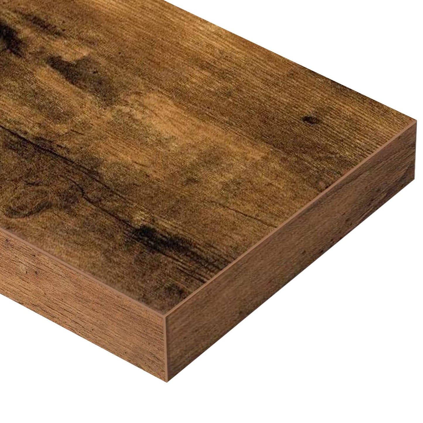 QEEIG Floating Shelves, 3pcs, Rustic Brown
