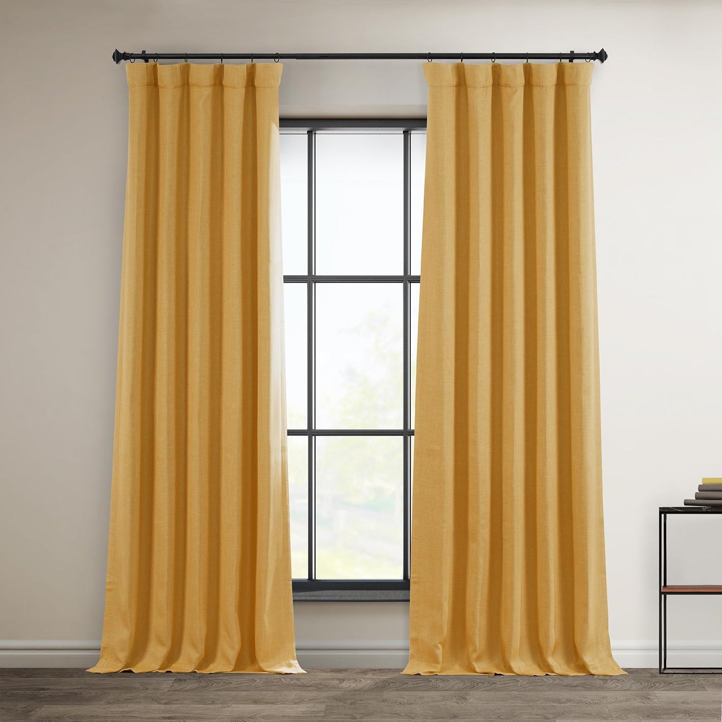 HPD Faux Linen Curtain 100x96" Birch, 1 Panel