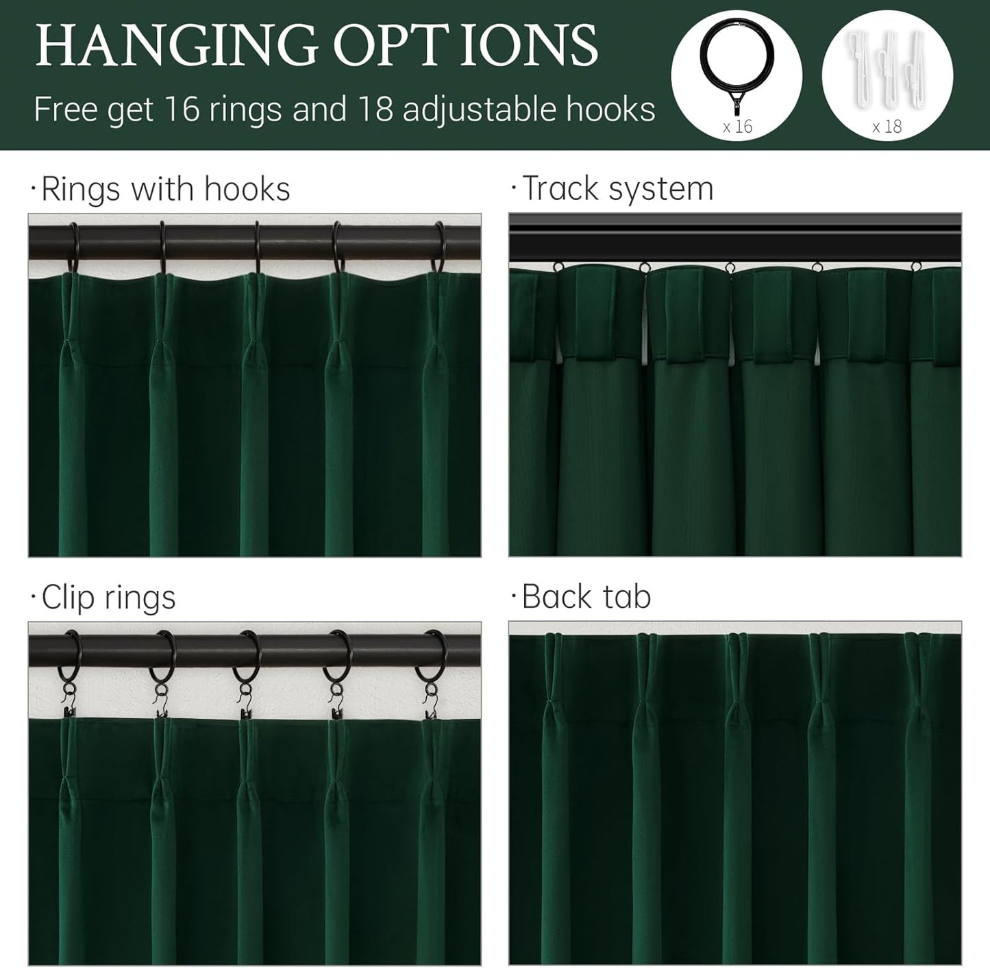 Cream Velvet Blackout Curtains 108", Set of 2