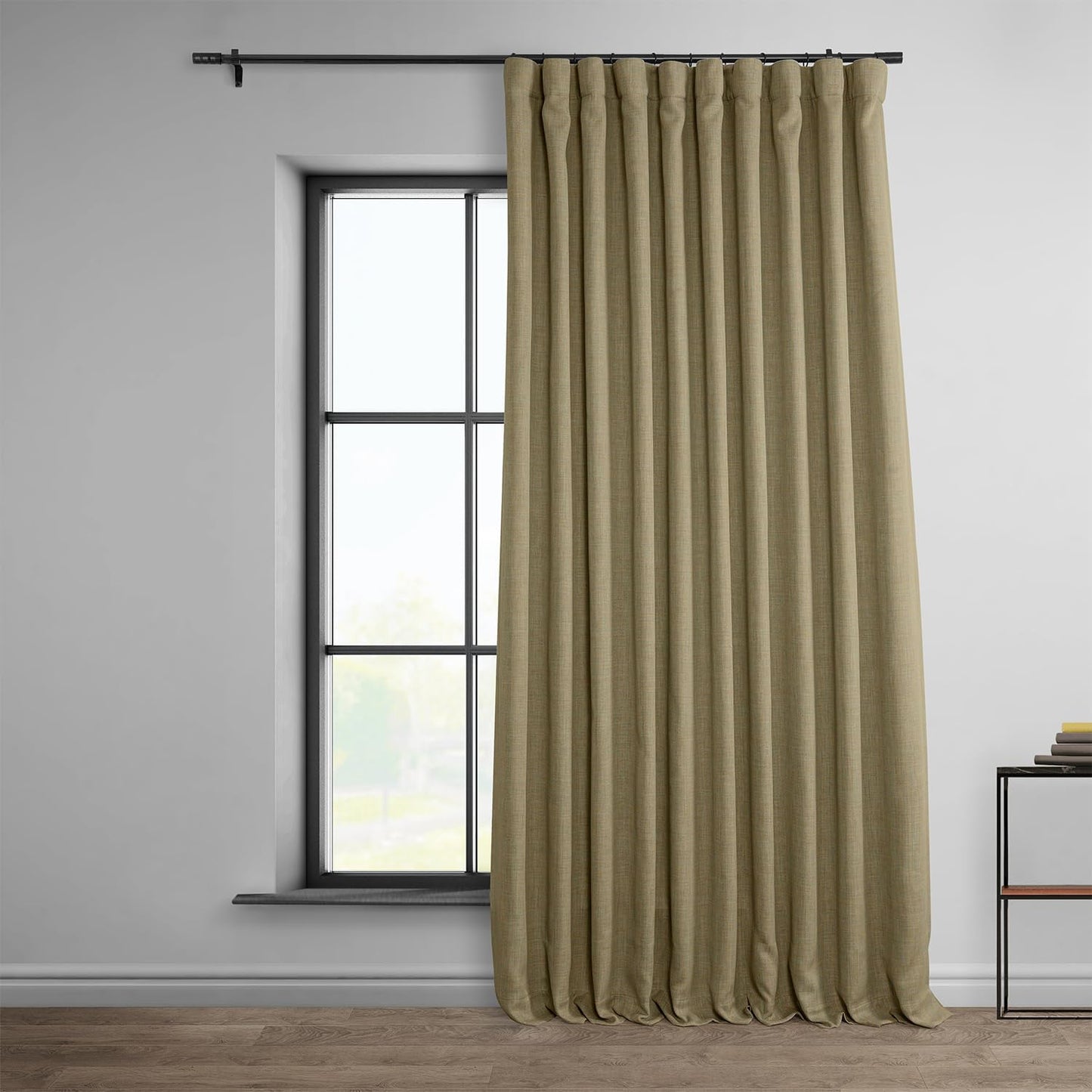 HPD Faux Linen Curtain 100x96" Birch, 1 Panel