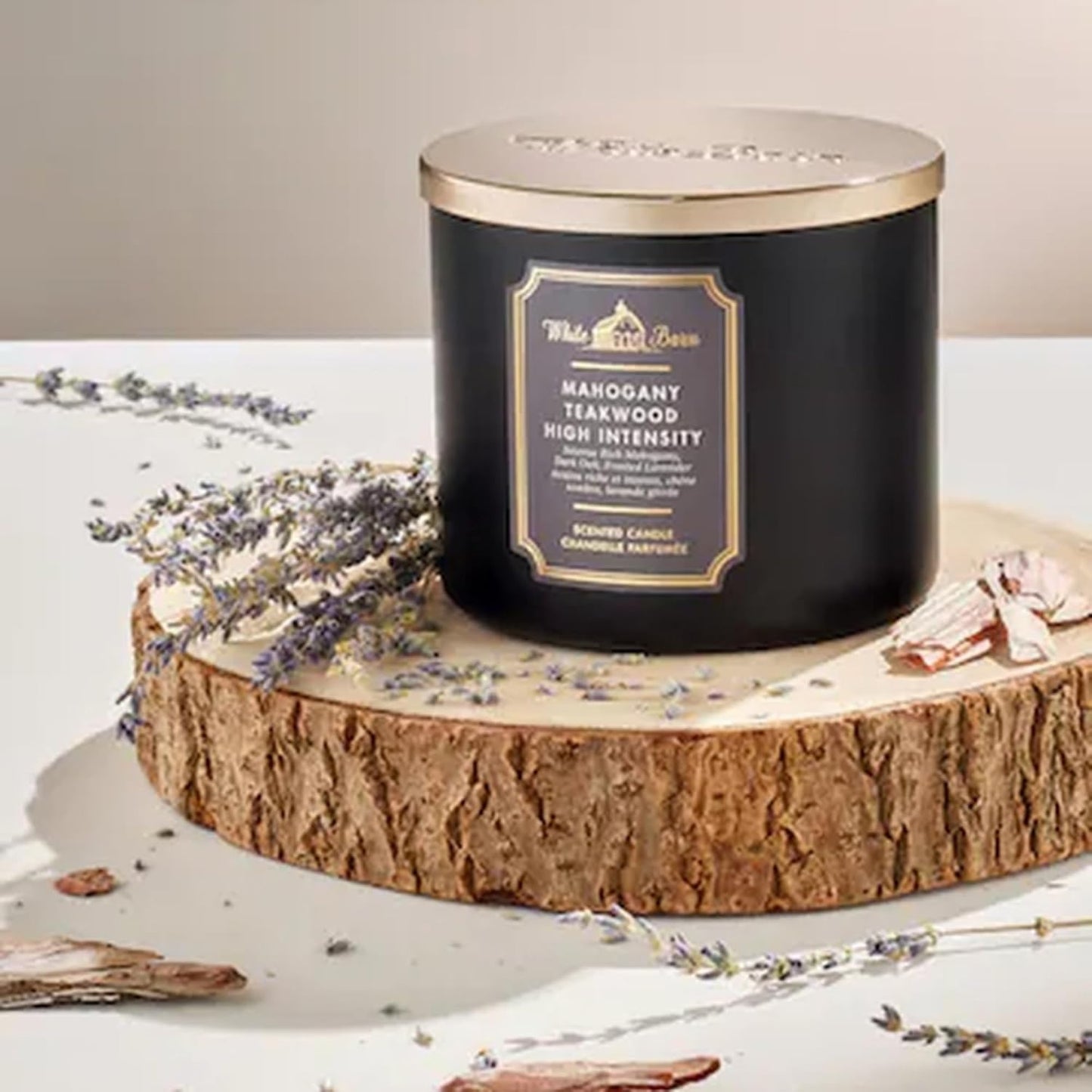 BBW White Barn 3-Wick Candle, Mahogany Teakwood