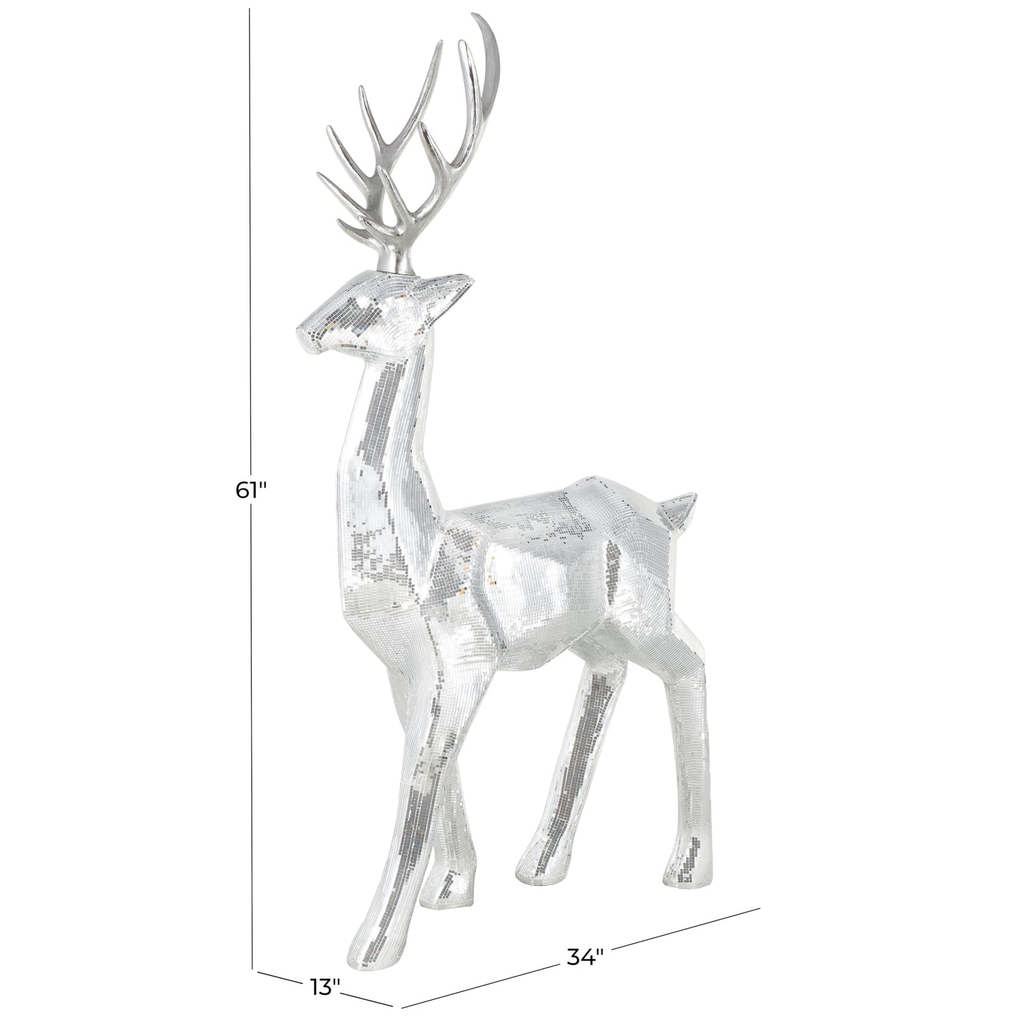 Deco 79 Copper Reindeer Statue 56"