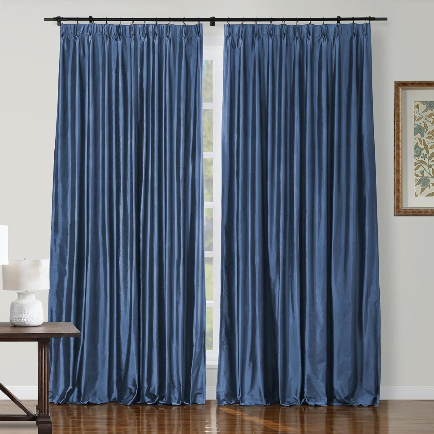 Silk Pinch Pleat Curtain – Sand, 52"x90"