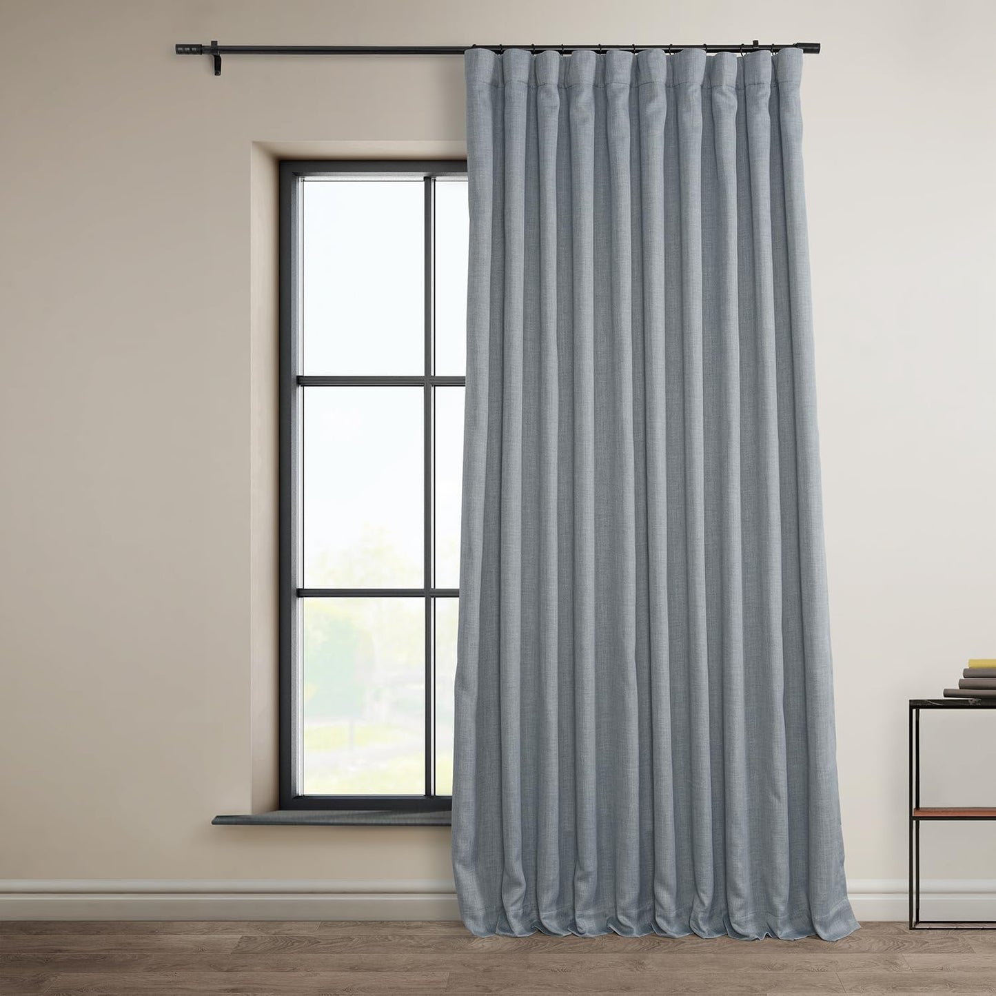 HPD Faux Linen Curtain 100x96" Birch, 1 Panel