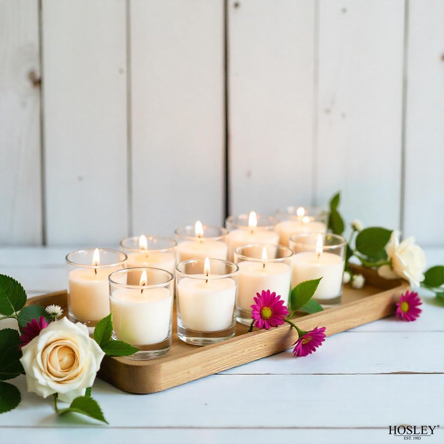 Hosley 240 Ivory Votive Candles