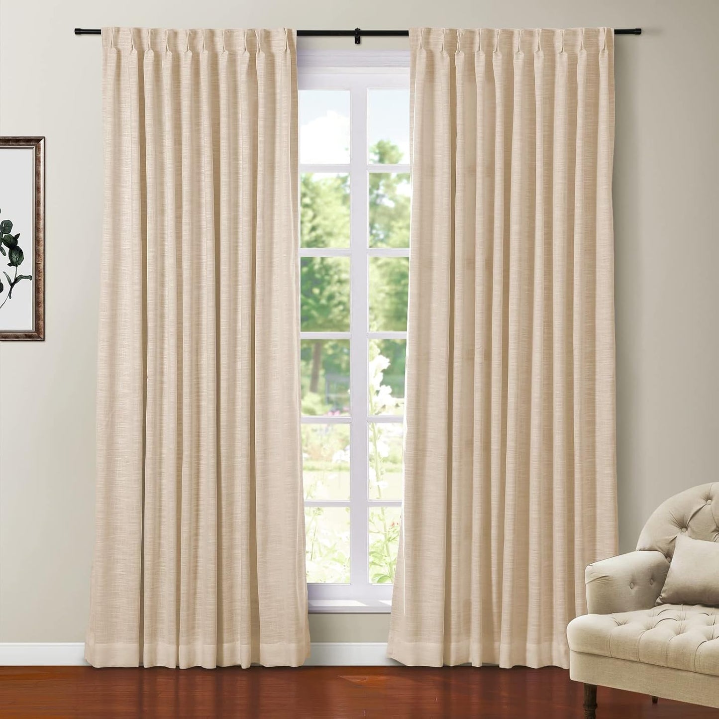 TWOPAGES Polyester Linen Heavy Weight Blackout