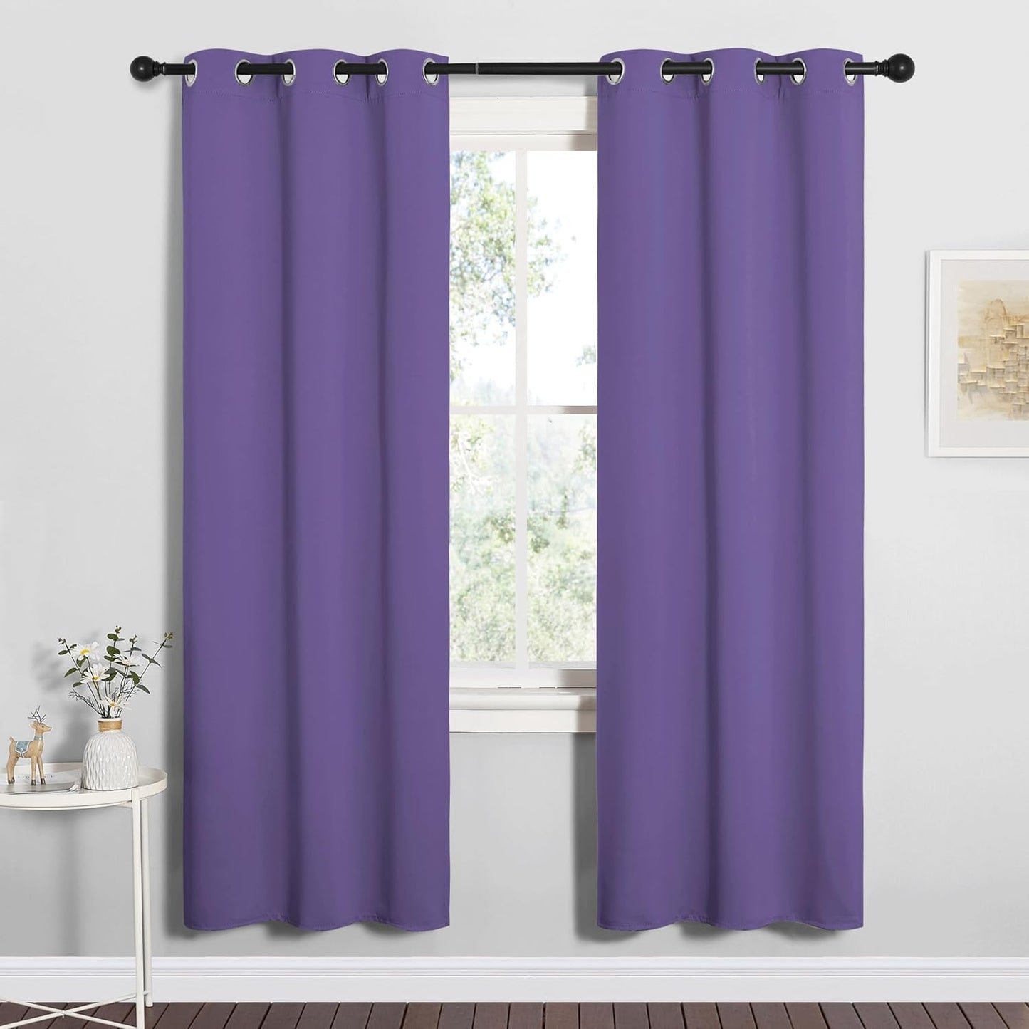 NICETOWN Blackout Curtains 42x63" Black