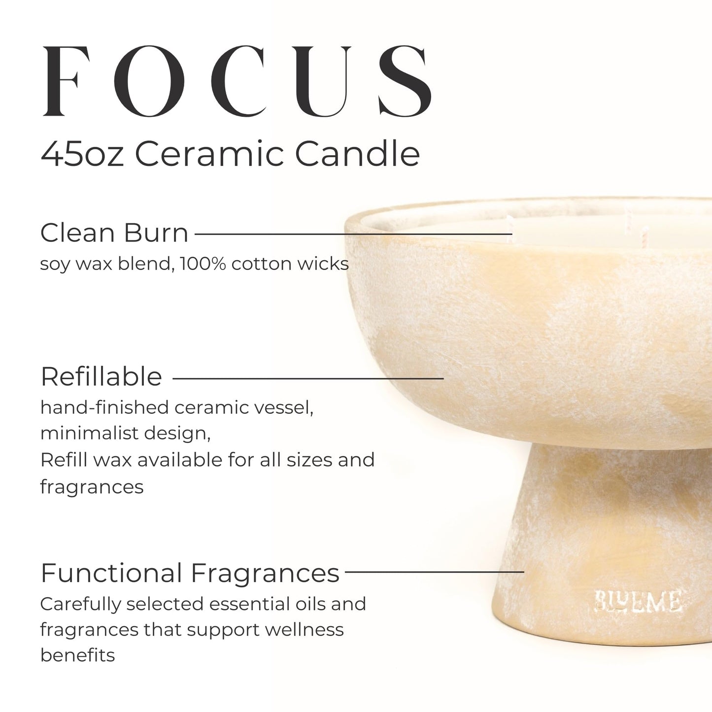 BLUEME 6-Wick Bergamot & Musk Candle