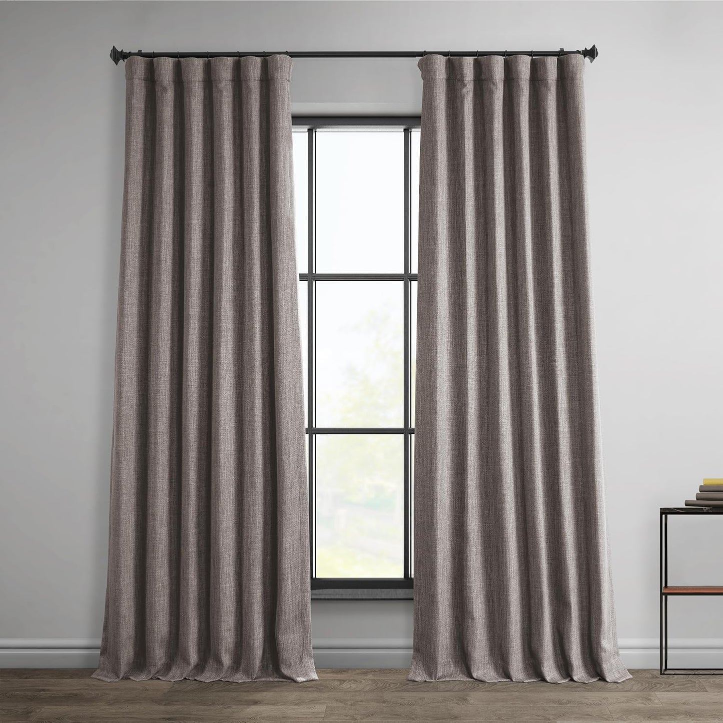 HPD Faux Linen Curtain 100x96" Birch, 1 Panel