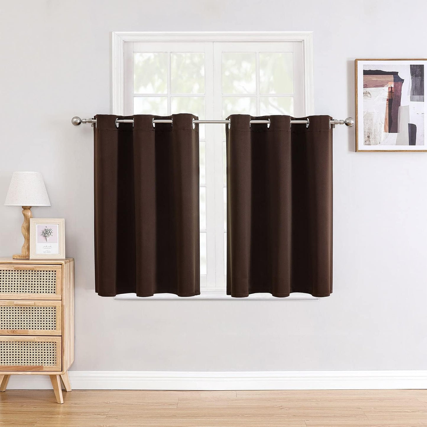 ChrisDowa Blackout Curtains 42x63" Grey, 2 Panels