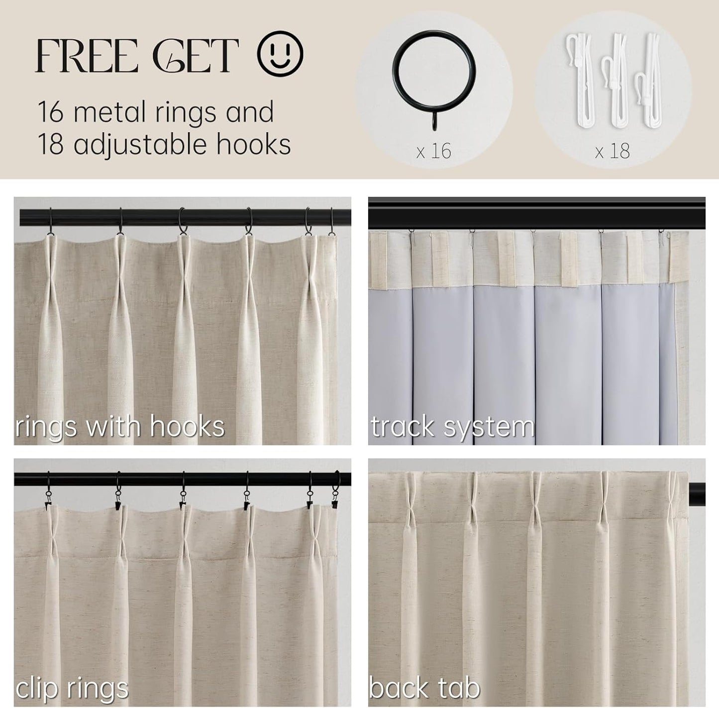 Topfinel Blackout Curtain 72x108, 1 Panel
