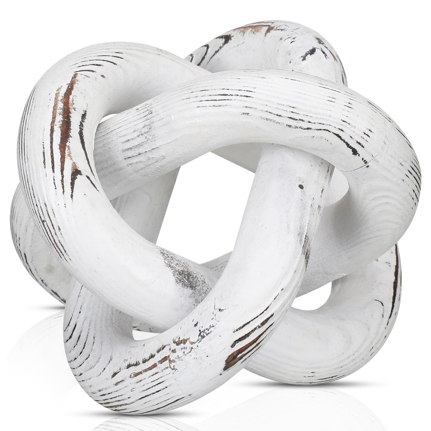 Yalikop Wood Knot Decor, White