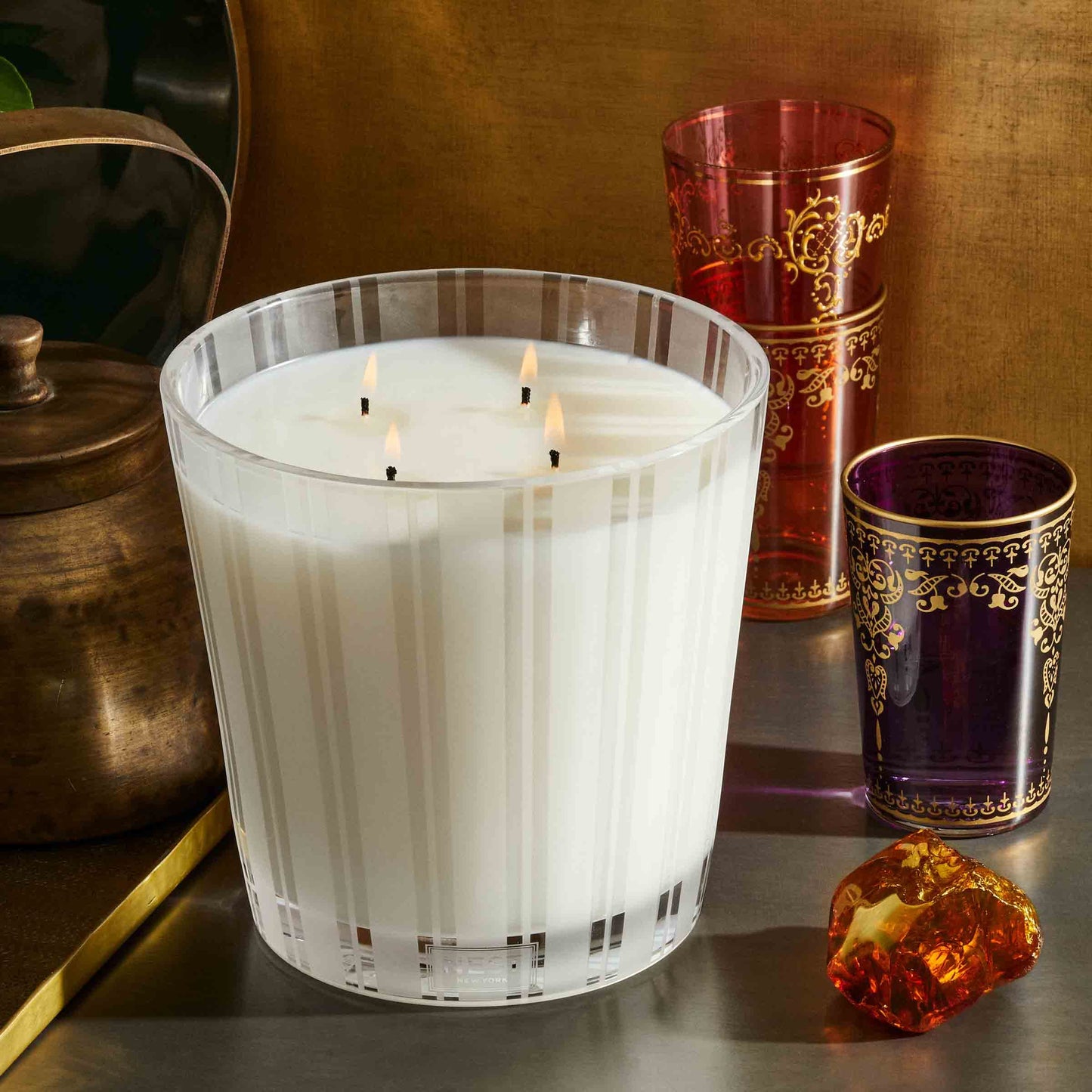 NEST Moroccan Amber 4-Wick Candle, 43.7 oz