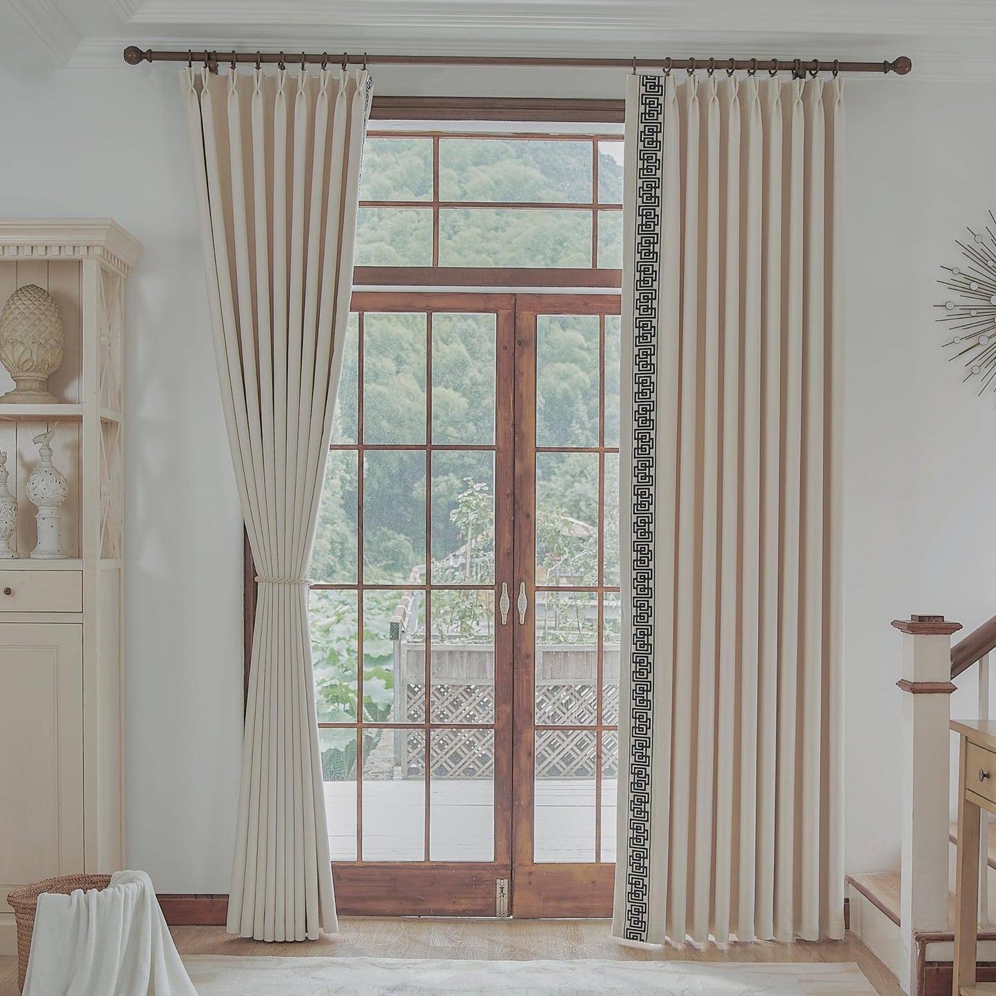 Beige Pinch Pleat Curtains 50x84
