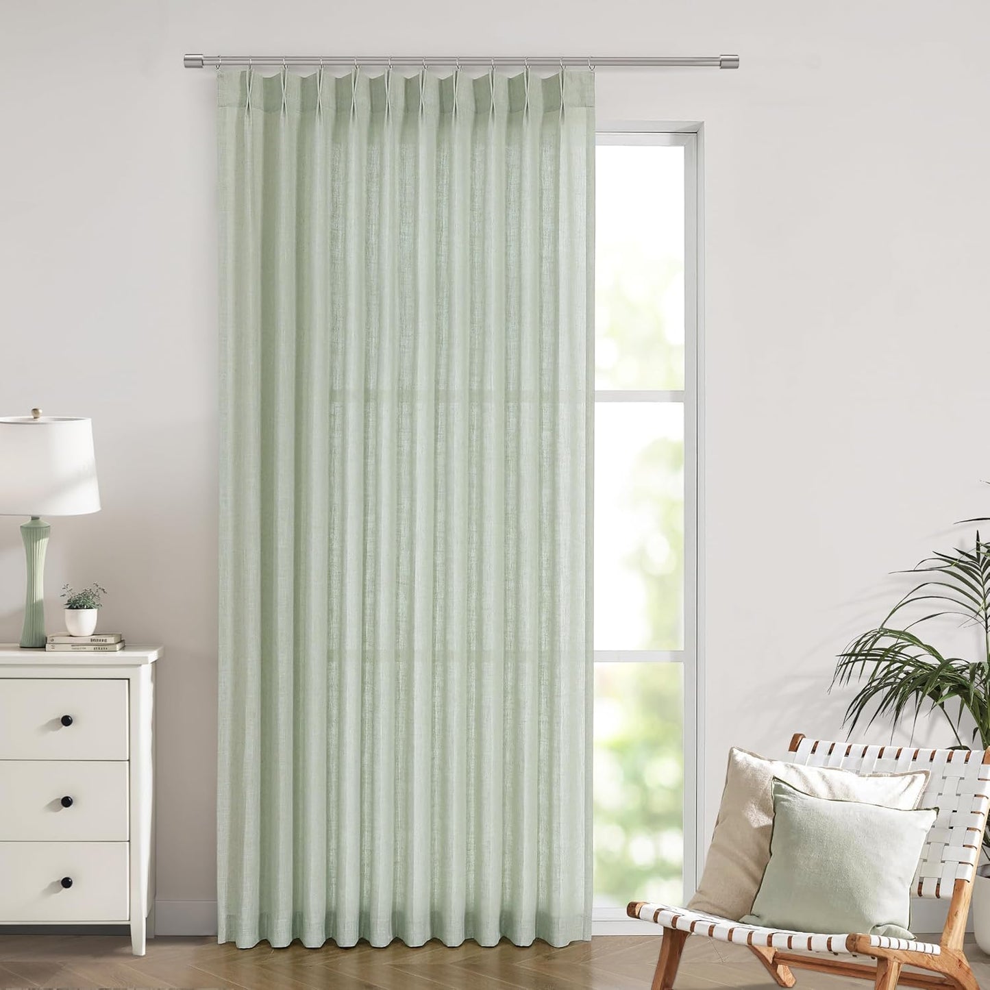 Pinch Pleat Sheer Curtains 42x95, 2 Panels