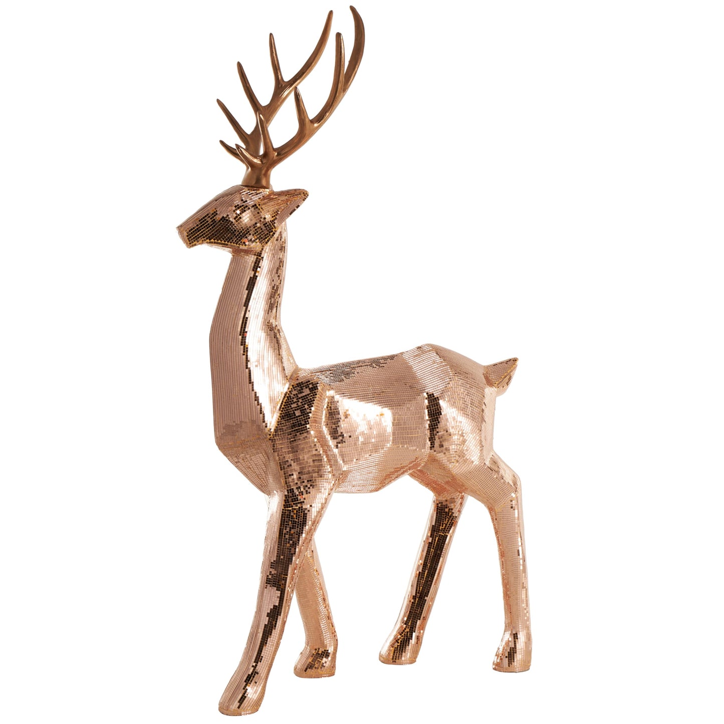 Deco 79 Copper Reindeer Statue 56"