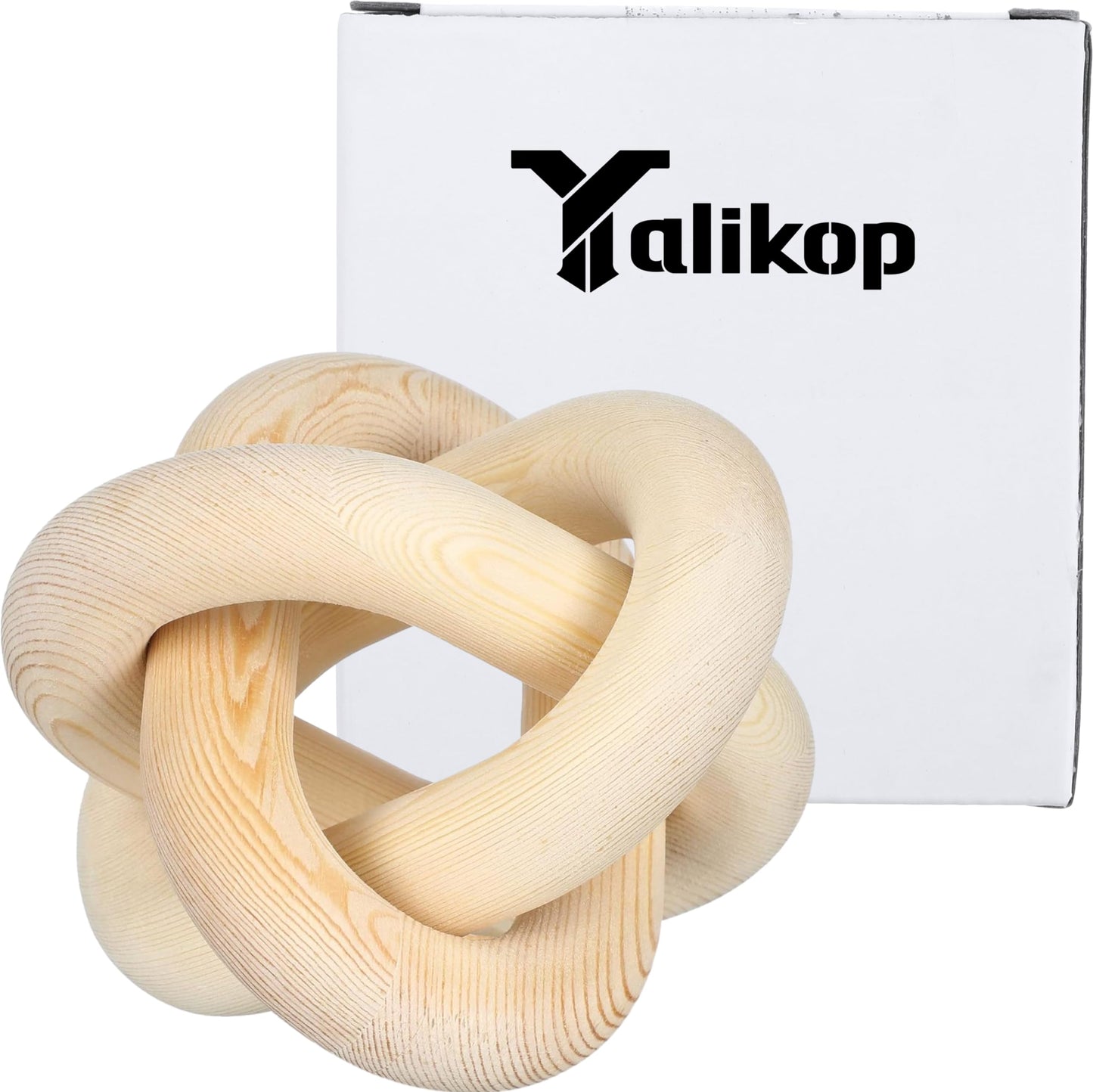 Yalikop Wood Knot Decor, White