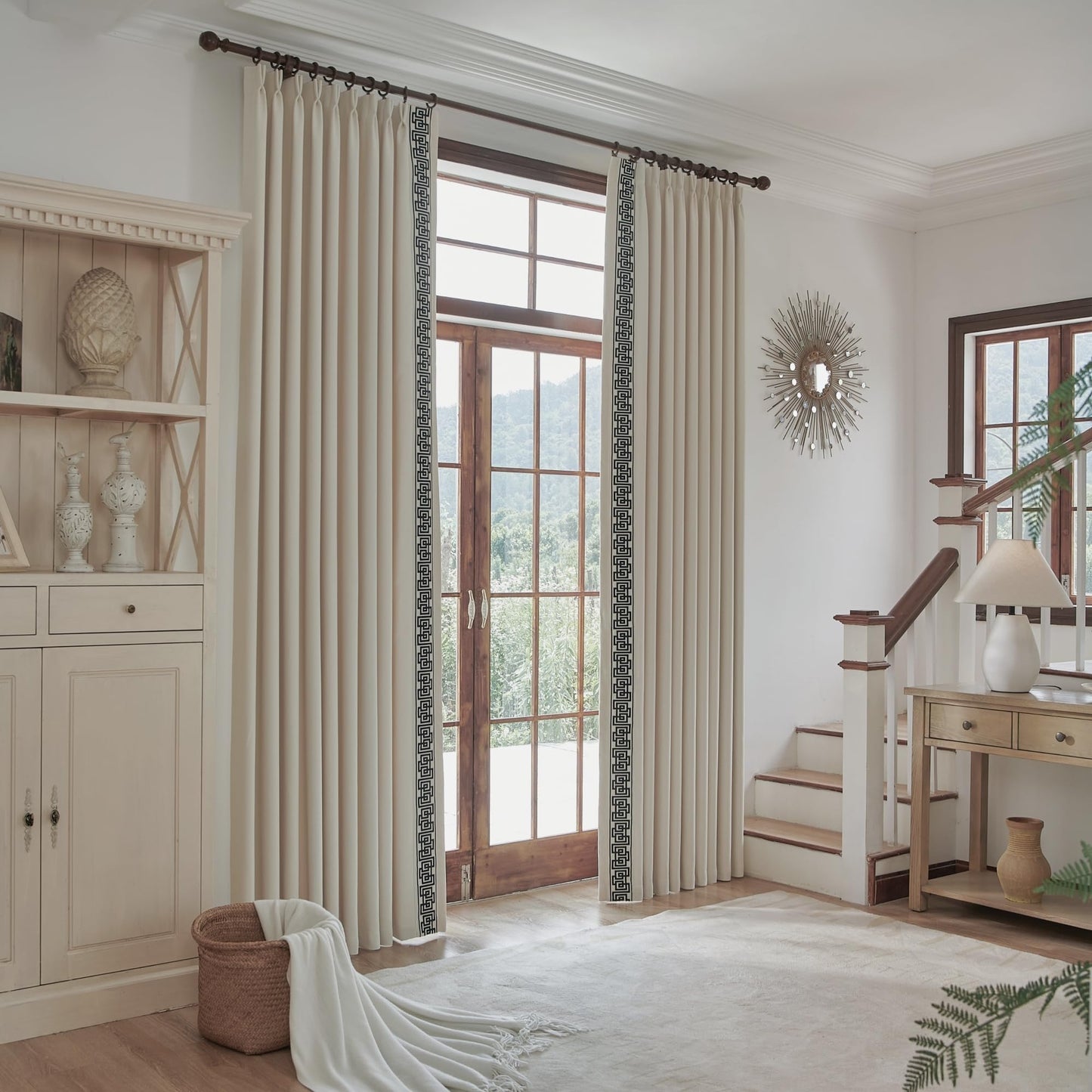 Beige Pinch Pleat Curtains 50x84