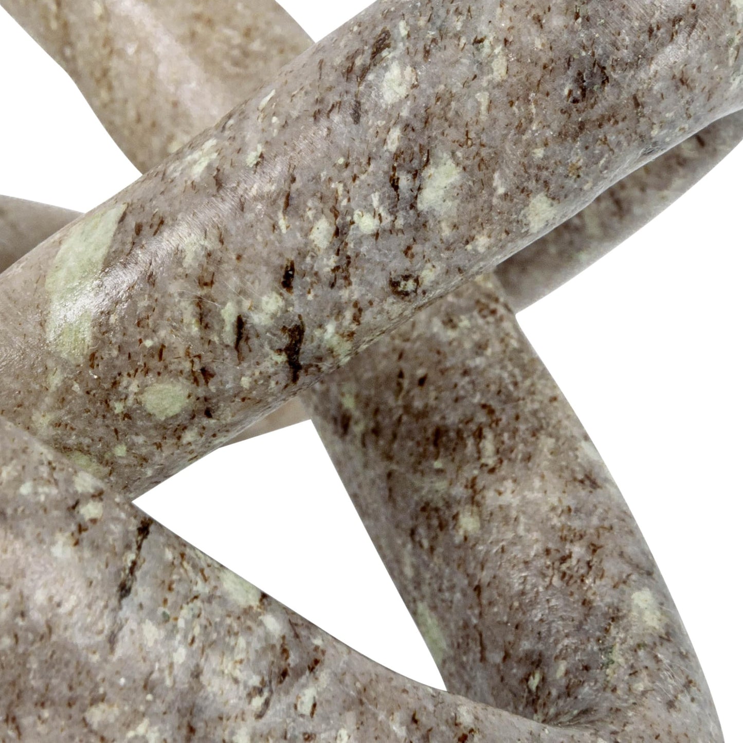 Creative Co-Op Modern Decorative Marble Link Knot, Beige