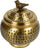 Creative Co-Op Brass Metal Container with Bird Finial