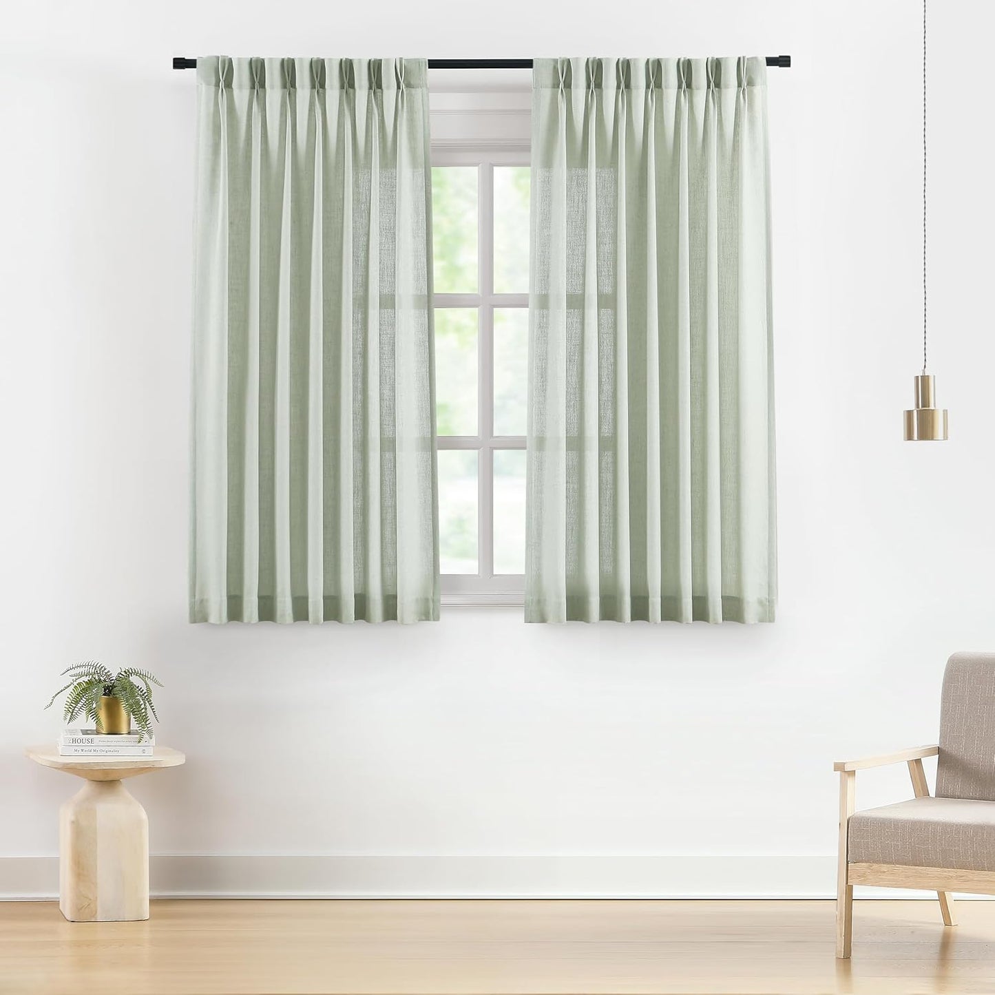 Pinch Pleat Sheer Curtains 42x95, 2 Panels