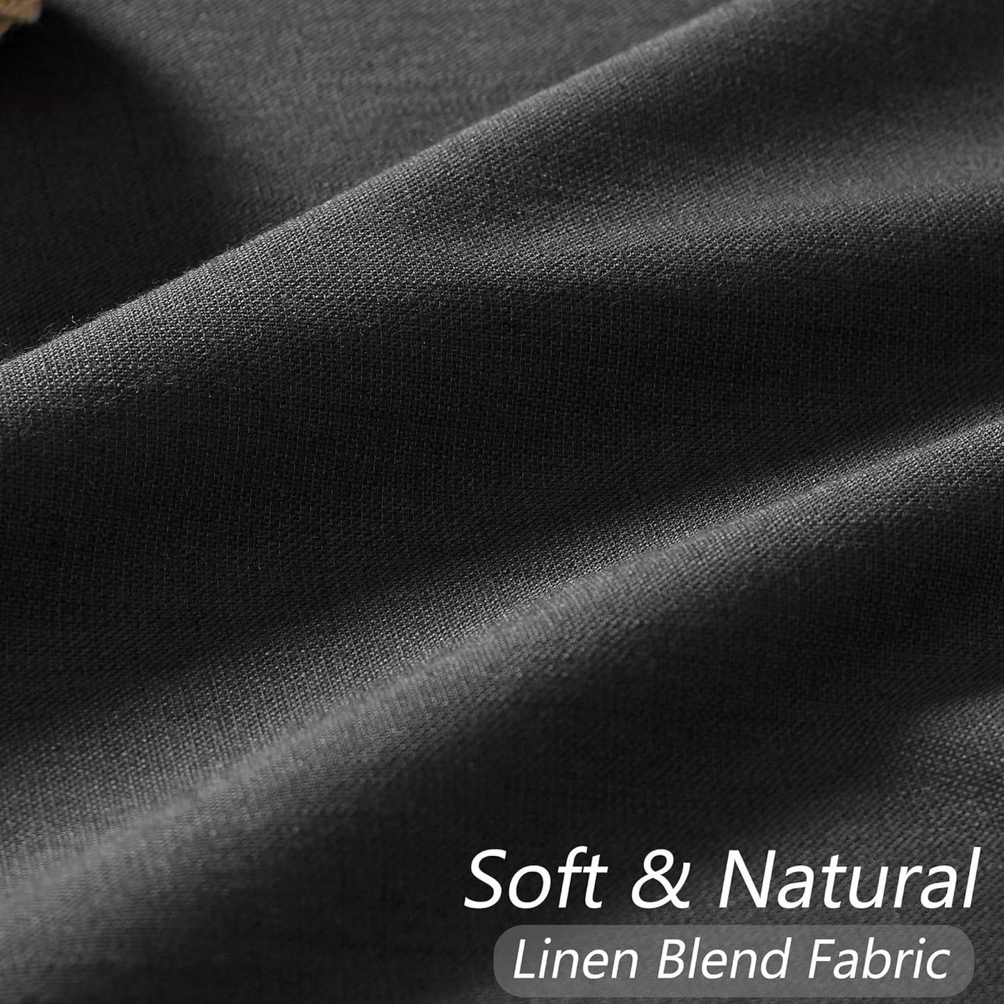 Cream Linen Blackout Curtains – 2 Panels