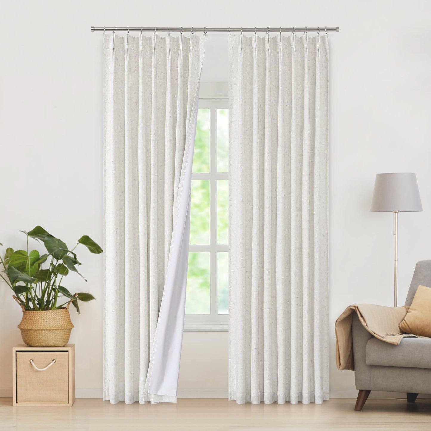 WEST LAKE Blackout Curtains 40x90" Blue, 2 Panels