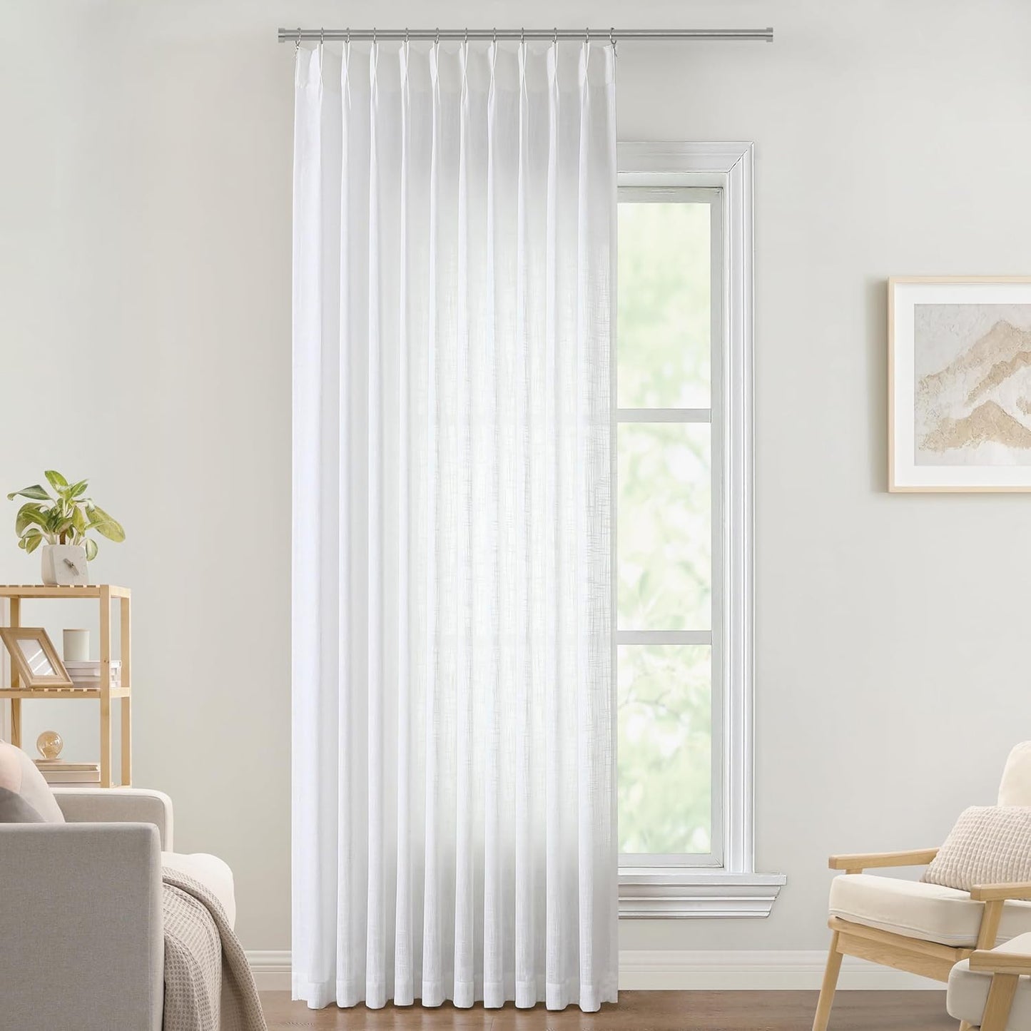 Pinch Pleat Sheer Curtains 42x95, 2 Panels