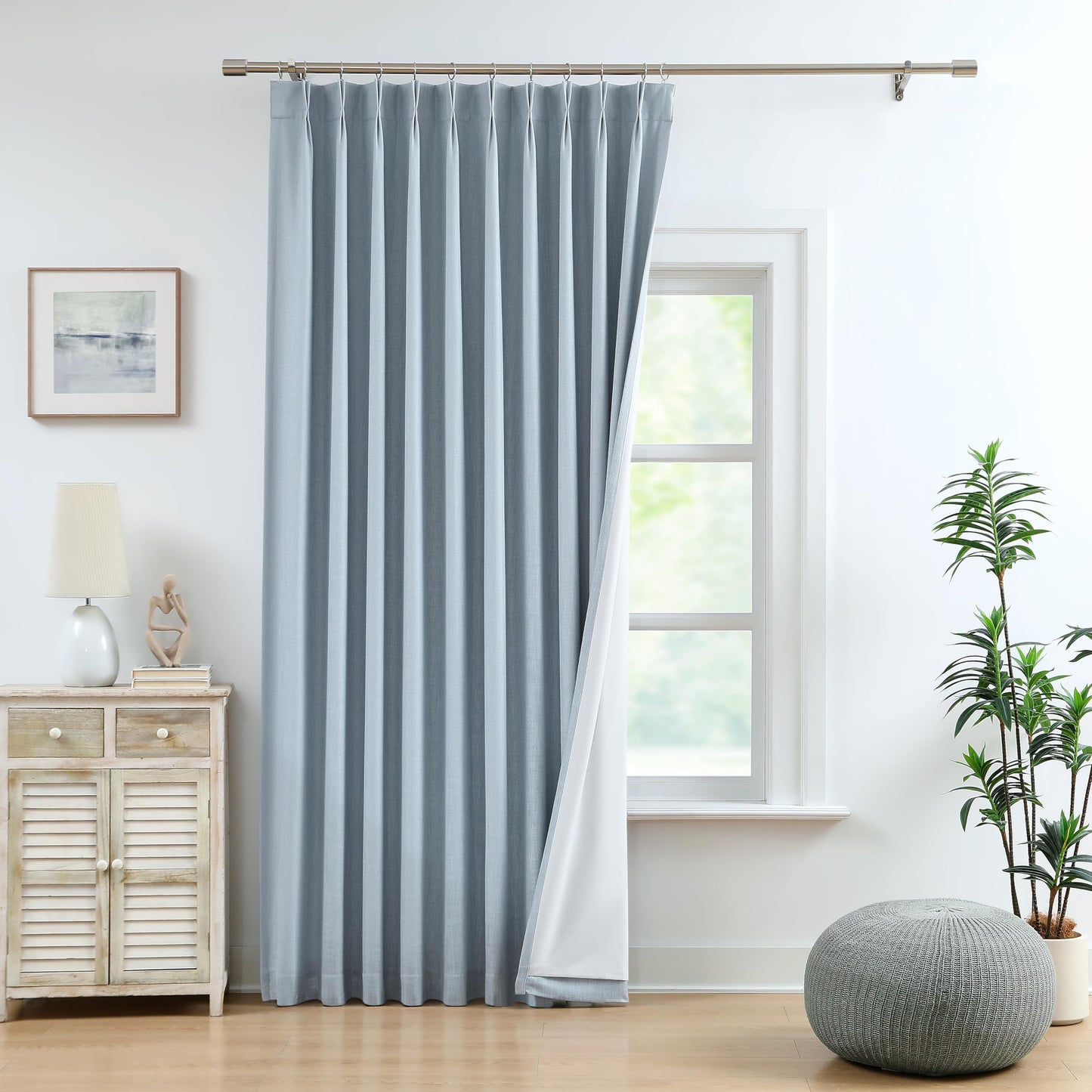 WEST LAKE Blackout Curtains 40x90" Blue, 2 Panels