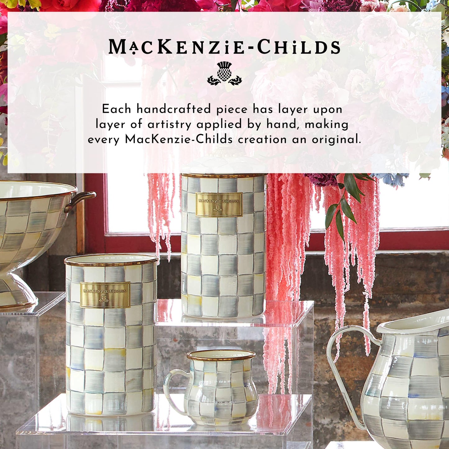 MACKENZIE-CHILDS Urn – Black & White