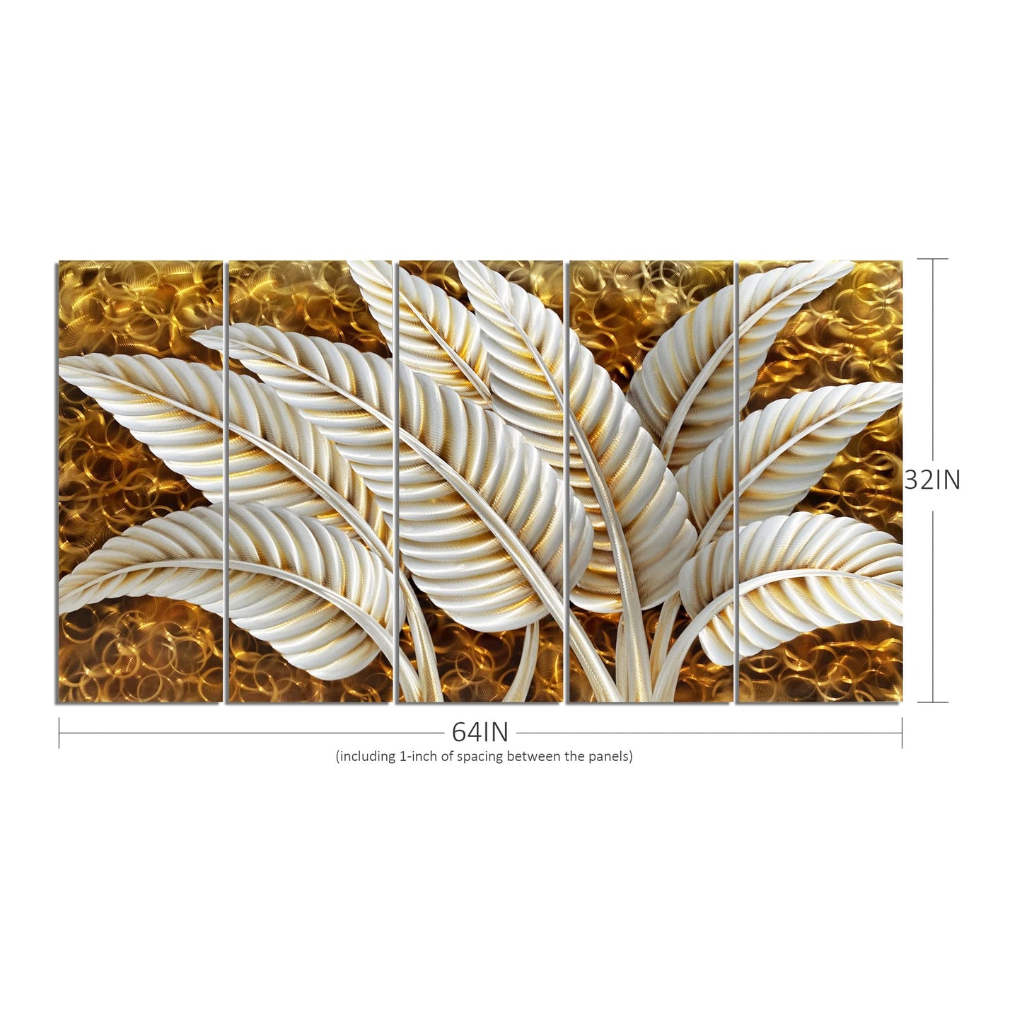 BATRENDY ARTS Silver Tree Wall Art