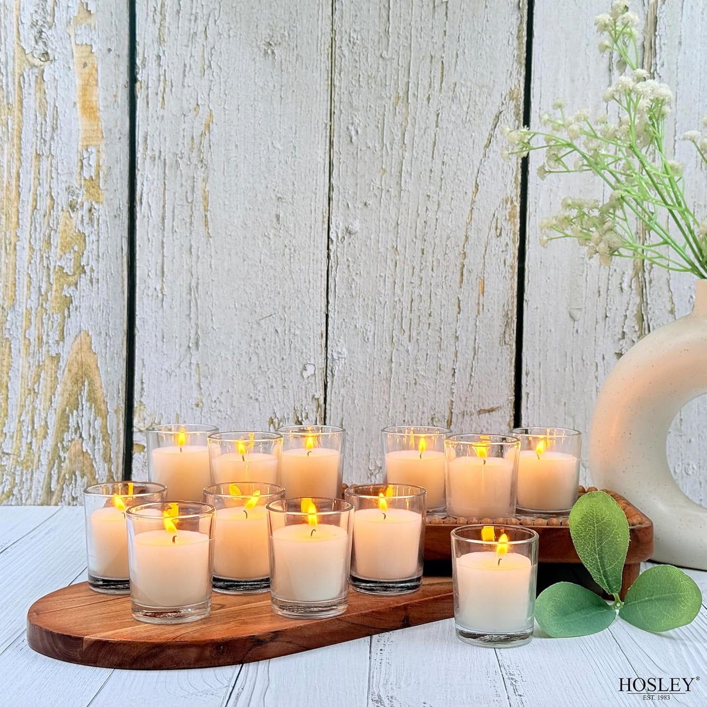 Hosley 240 Ivory Votive Candles