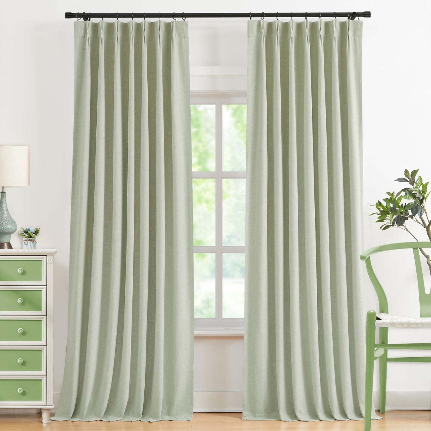 WEST LAKE Blackout Curtains 40x90" Blue, 2 Panels