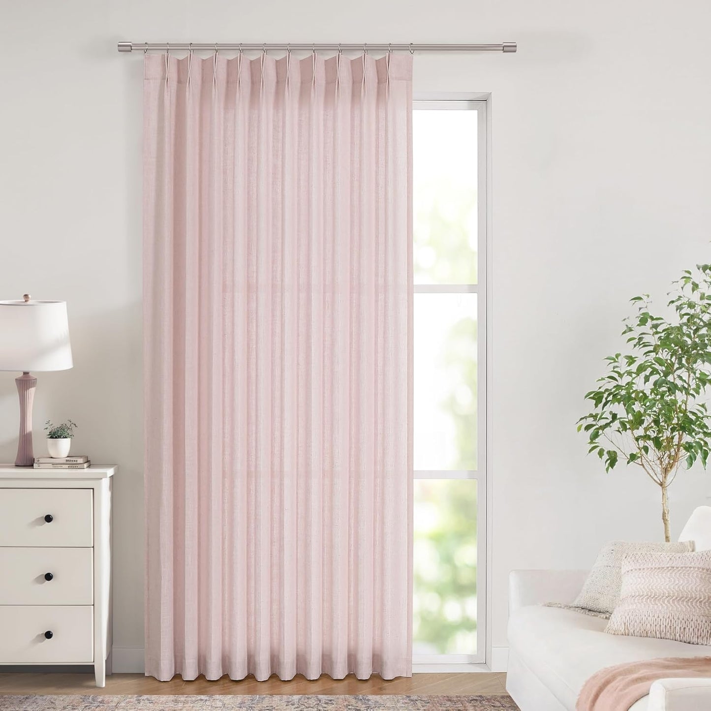 Pinch Pleat Sheer Curtains 42x95, 2 Panels