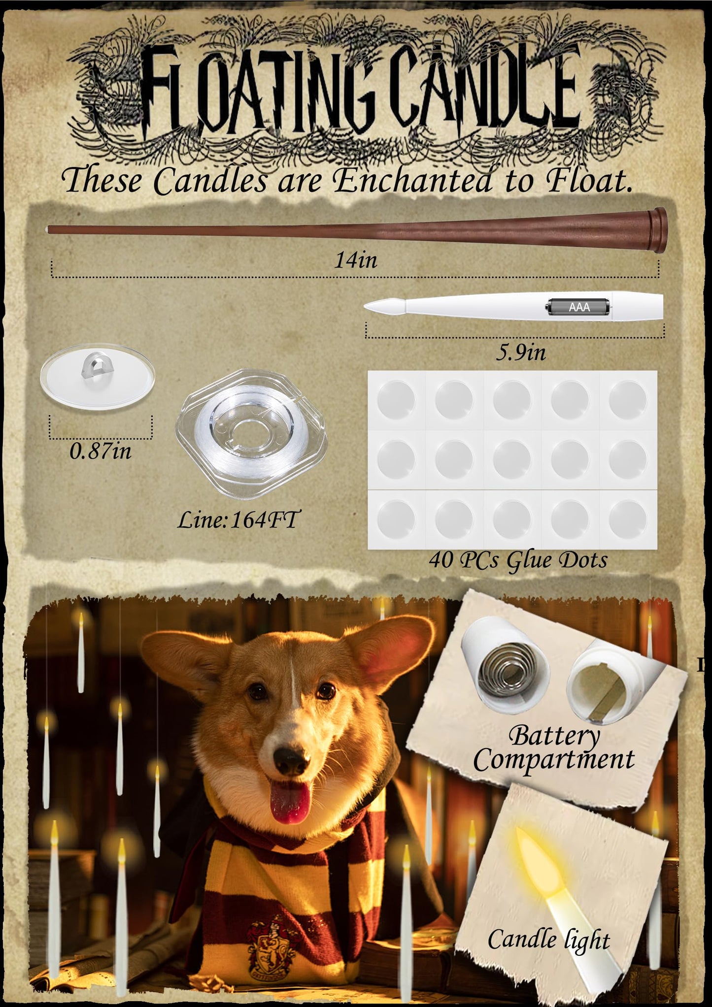 Halloween Decorations, 20 PCs Floating Candles