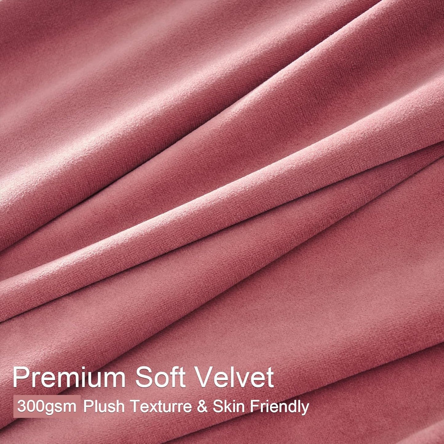Cream Velvet Blackout Curtains 108", Set of 2