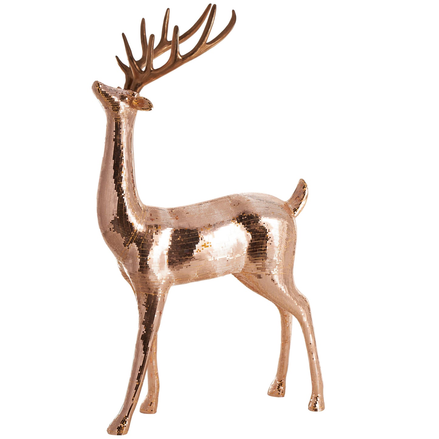 Deco 79 Copper Reindeer Statue 56"