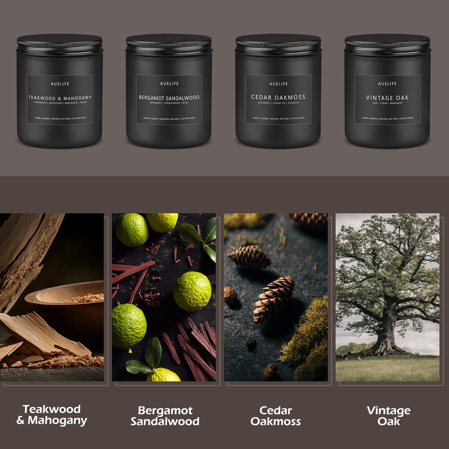 Men’s 4-Pack Scented Candle Set