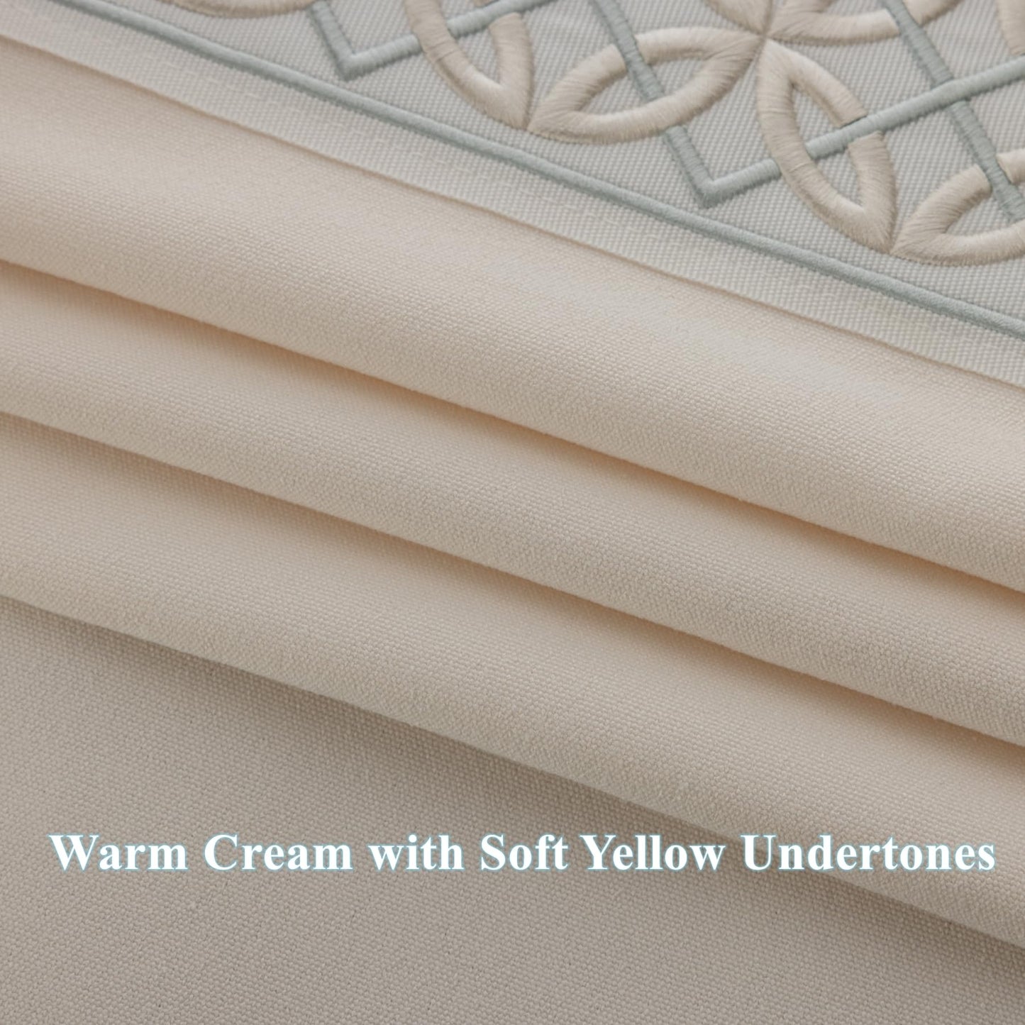 Pinch Pleat Curtains, with Geometric Trim Design