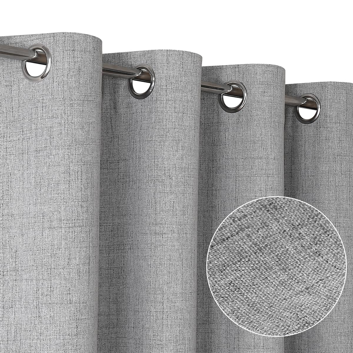 Urban Lotus Blackout Curtains 52x84" Beige, 2 Panels
