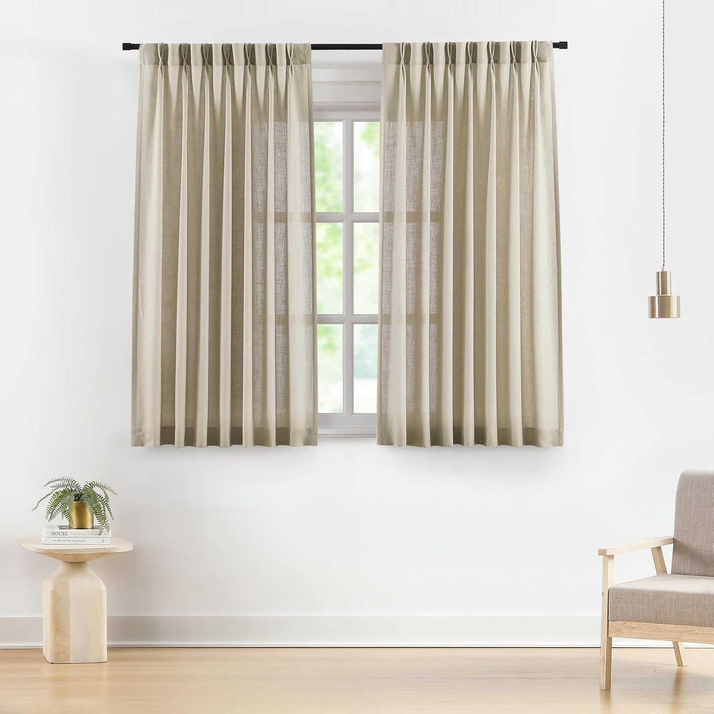 Pinch Pleat Sheer Curtains 42x95, 2 Panels