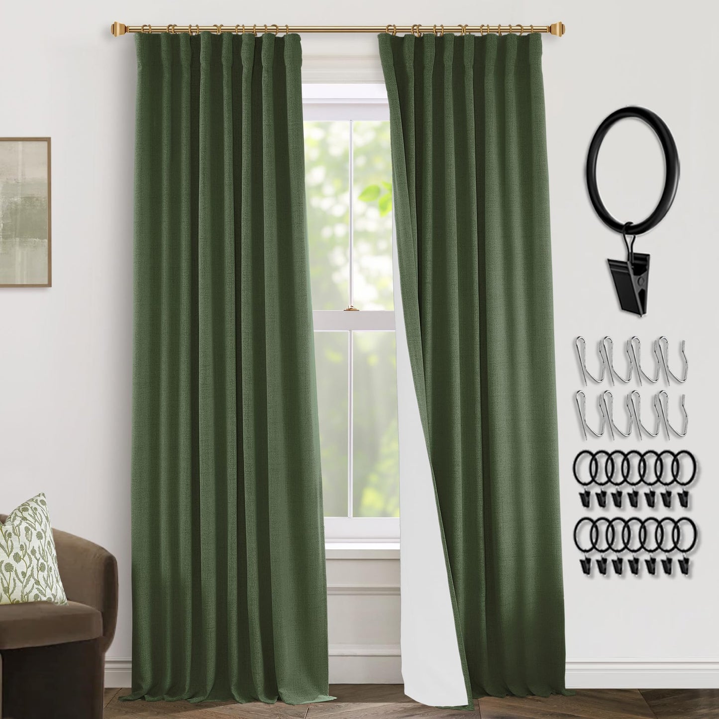 Boho Blackout Curtains Cream 70x90, 2 Panels