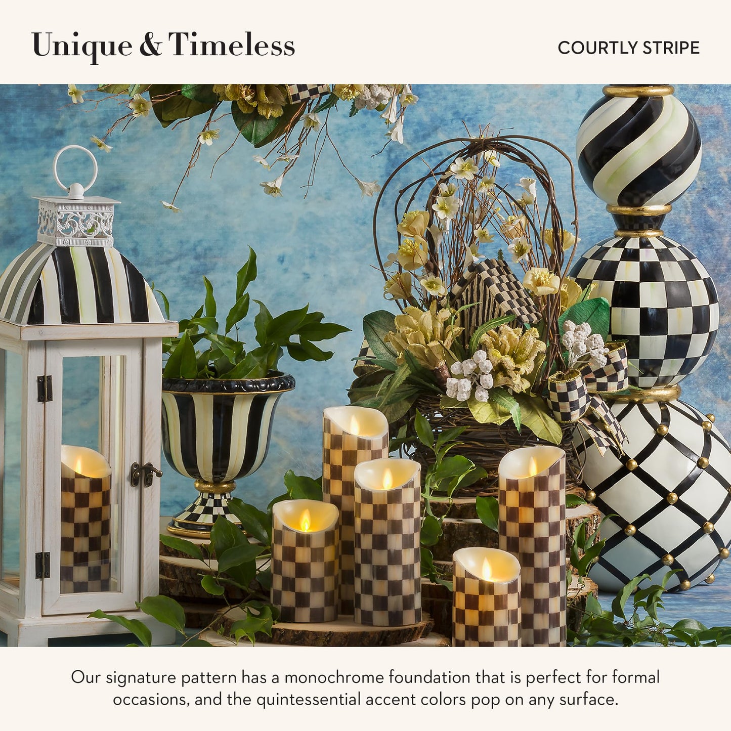 MACKENZIE-CHILDS Urn – Black & White